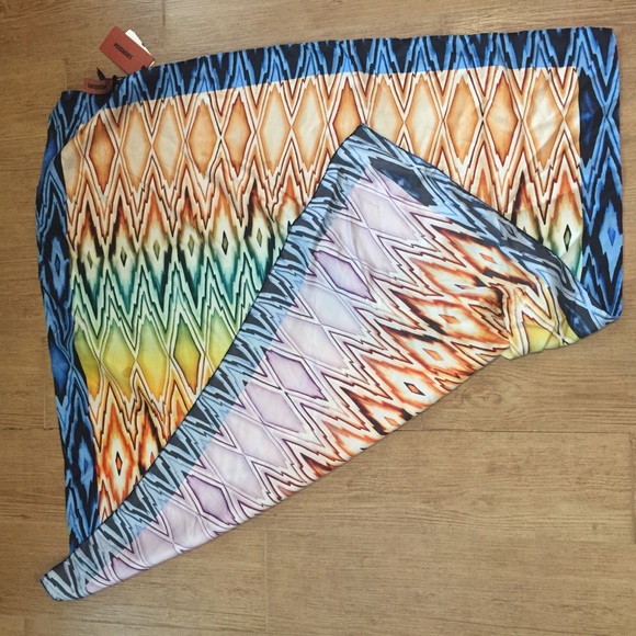 NEW NWT Auth Silk Missoni Scarf Handkerchief Top - Picture 4 of 6